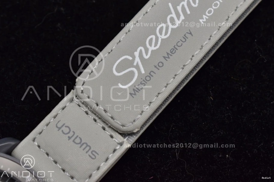 Omega Strap x to Bioceramic Mercury on Quartz Nylon Mission Moonwatch Swatch 1227